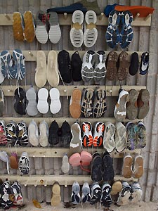 Reef Walking shoes provided by Heron Island Resort, Australia. To explore the coral reefs safely.