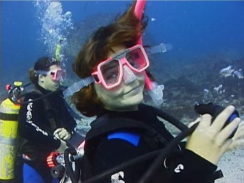 SCUBA diving is fun underwater. Go Diving!