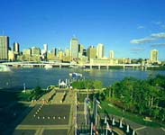 South Bank Parklands across to city - Photo and text courtesy of Tourism QLD